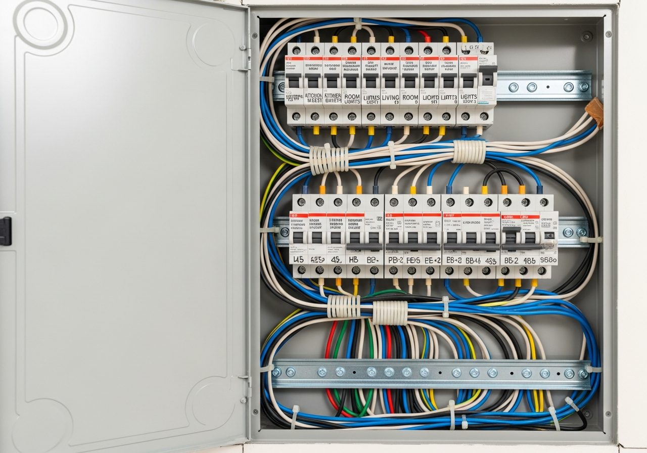 Clean new electrical panel after upgrade